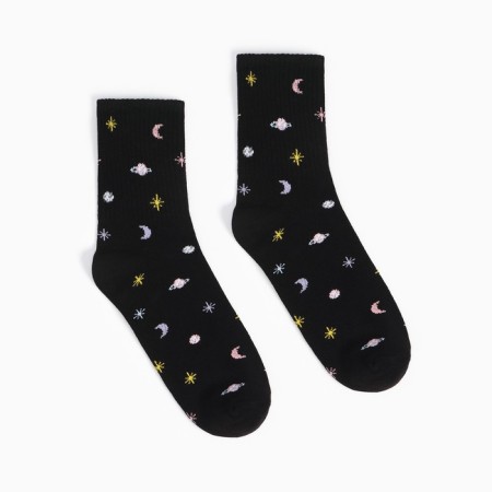 Women's socks, black color/space, size 38-40-1