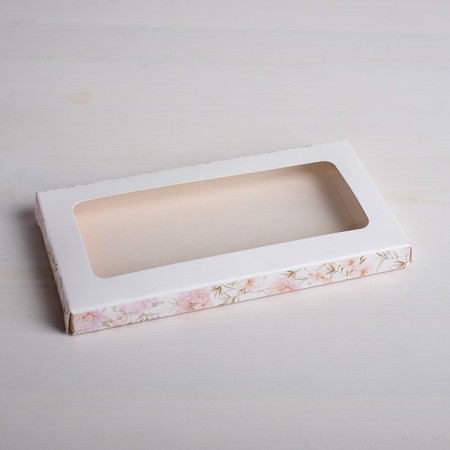 Chocolate box, confectionery packaging, “tenderness”, with a window, 17.3 x 8.8 x 1.5 cm-1