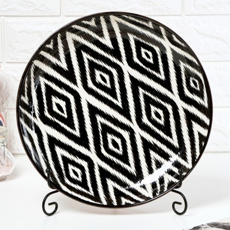 Lryagan Round Rishtan Ceramics 28 cm, Atlas in Dagger Pack-2
