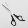 Filtering scissors with emphasis, blade - 6 cm, black color