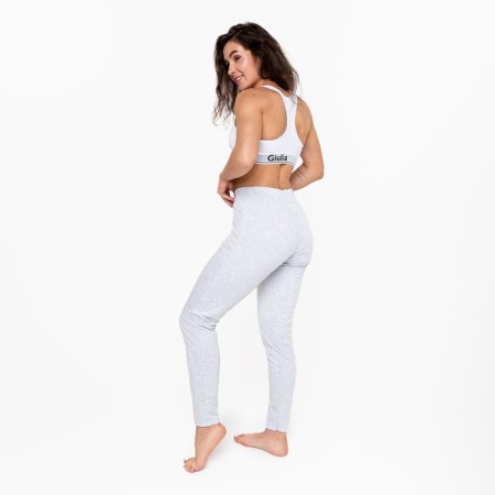 Female leggings elongated, color SV-gray melange, size 58-1