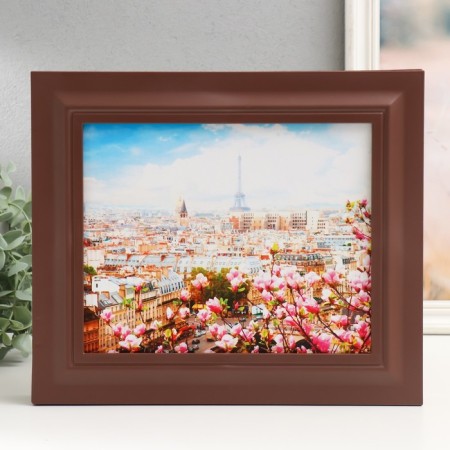 Key closed "Paris and flowers" 26.5x31.5 cm nut