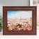 Key closed "Paris and flowers" 26.5x31.5 cm nut