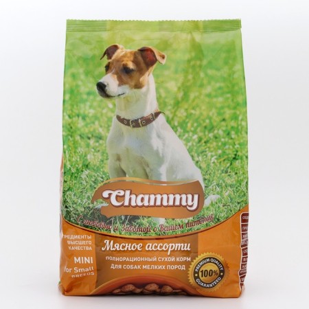Dry feed Chammy for dogs of small breeds, meat assorted, 600 g-3
