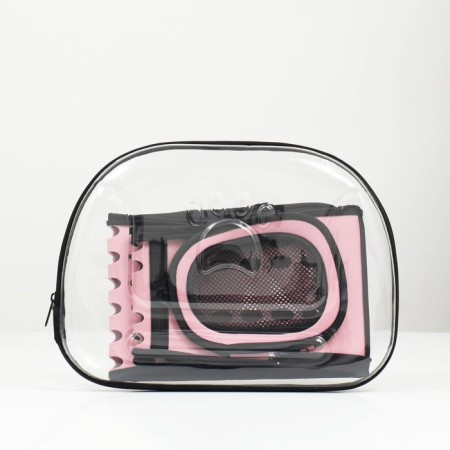 Carriage for animals is transparent, 42*32*28 cm, pink-14
