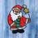 Santa Claus with a Christmas tree and asterisk "14.5x18 cm