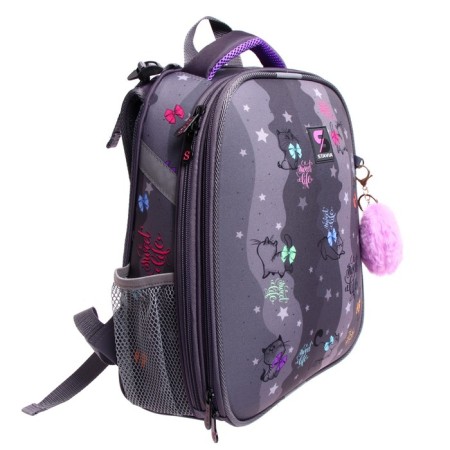 School backpack 38 x 30 x 16 cm, ergonomic back, stavia "kittens"-1