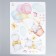 Stick plastic interior color "kittens with butterflies and balloon" 40x60 cm