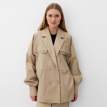 Women's jacket Minaku: safari beige color, river 44