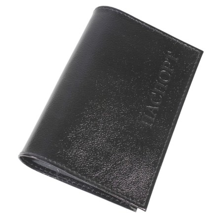 Cover for passport, black color