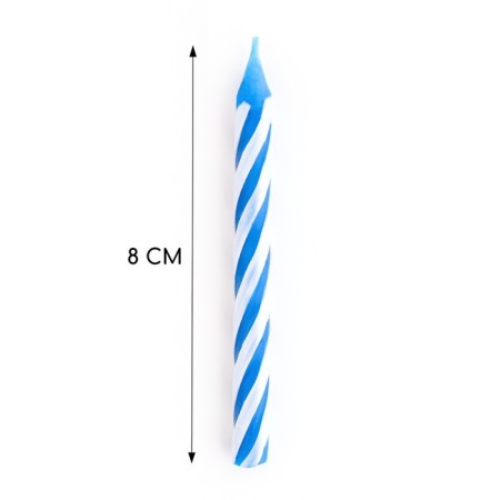 Candles in the cake "Spiral", 8 cm, classic, mix-1