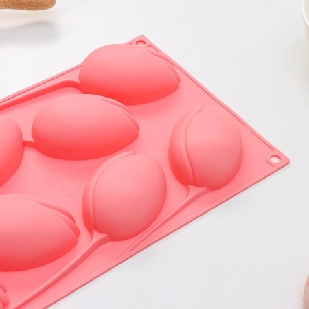 Baking uniform "Tulips", silicone, 8 cells, 30 × 17.5 × 3 cm, color mix-2