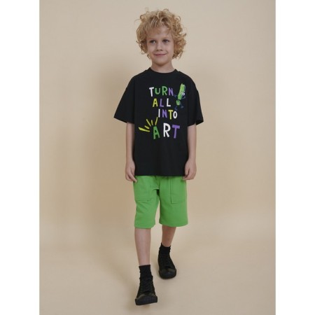 T -shirt for boys, height 116 cm, black color-4