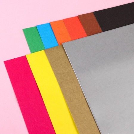 Cardboard color, A4, 10 sheets, 10 colors, non -unilateral, in a folder, 220 g/m², cold heart-4