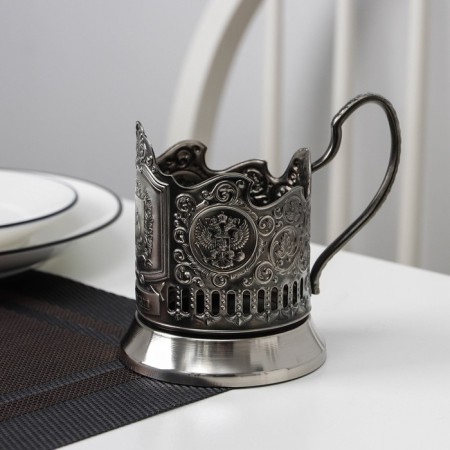 The cup holder "Ural", d = 72mm. nickelled, with blackening-2