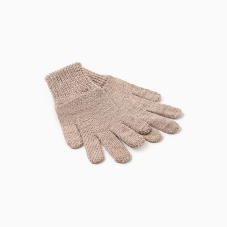 Angora wool gloves, brown color, river 18
