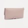 Women's wallet on the button, pink color