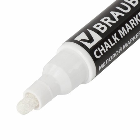MARKER CHLOVA BRAUBERG "Pop-Art", 5mm, white. Fluor. Washed, for smooth surface 151527-7