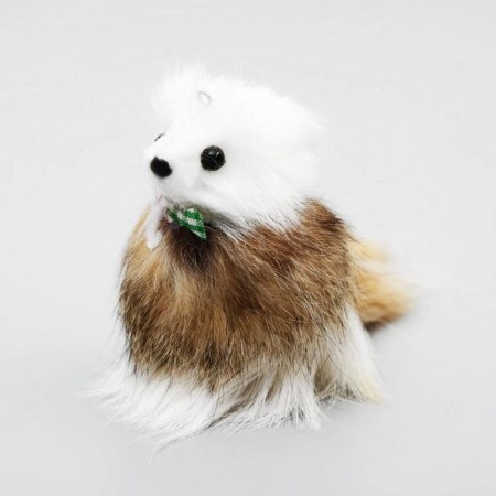 Mouse made of natural fur, case 7 cm, mix of flowers