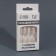 Nude overhead nails, 12 pcs, with adhesive plates, almond shape, beige/white color