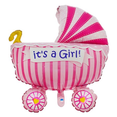 Foil ball 35 "" Baby stroller ", pink color