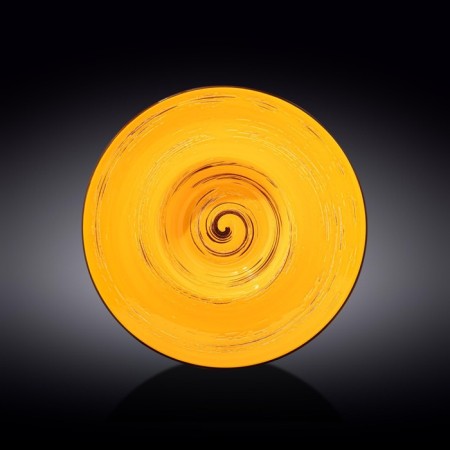 Deep plate Wilmax England Spiral, D = 27 cm, 250 ml, yellow color