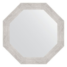 Mirror in the baguette frame, silver rain 70 mm, 63.0x63.0 cm