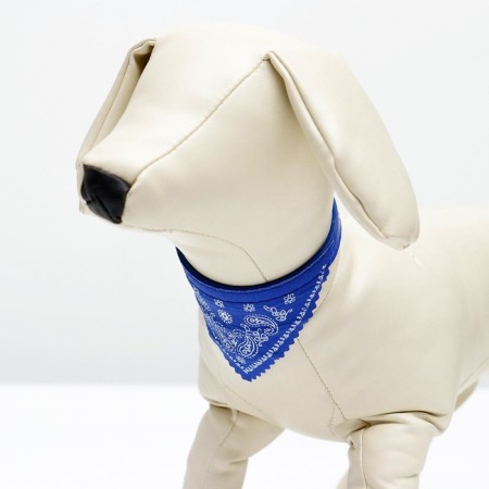 A collar with a scarf 32 x 1 cm, Osh 22-28, blue-3