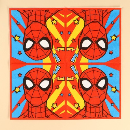 Paper Napkins "Superman", 33x33 cm, 20 pieces, 3 strata, spider-man-6
