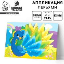 Application with feathers 