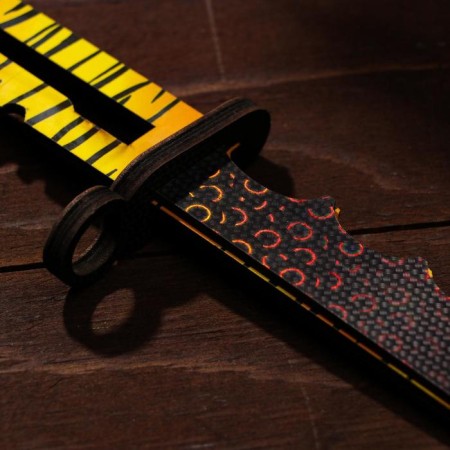 Souvenir weapon made of wood "Bayonet Knife", yellow leopard-2