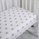 Sheet on the elastic band "Stars on White", size 60x120 cm