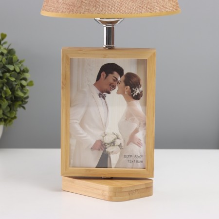 Table lamp with a photo frame 12x17cm (plastic insert) 20x20x35cm-3