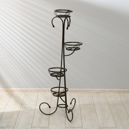 Flowers stand, floor, 4 pots, d = 13 cm, bronze, "marquis"