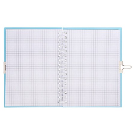 A set of MAZARI "Anime", included: notebook (17.5 x 19.5 cm, 48 sheets in a cage, with a lock, 70g/m2), Blue Automatic Blue Automatic 0.7 mm Ballic-3