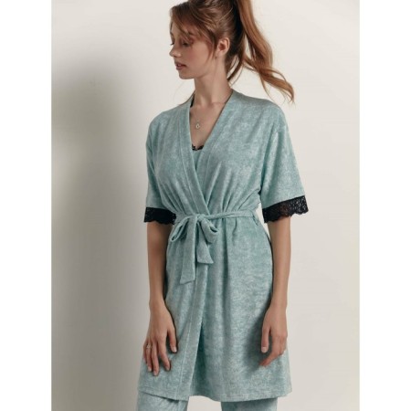 Women's bathrobe Insomnia, size XS, Mint color-1