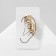 Earrings "Kaffa" set 3 pcs, lines, color gold