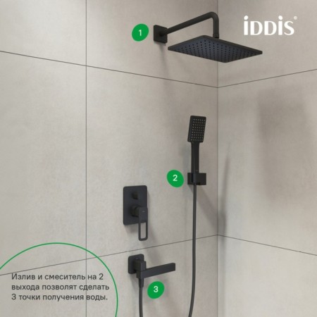 Pouring the hidden installation of IDDIS Slide Slibl0Si63, 140x70x79 mm, black matte-2