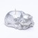 Candle "Cat" in the candlestick of gypsum, 8.5x13x7cm, silver