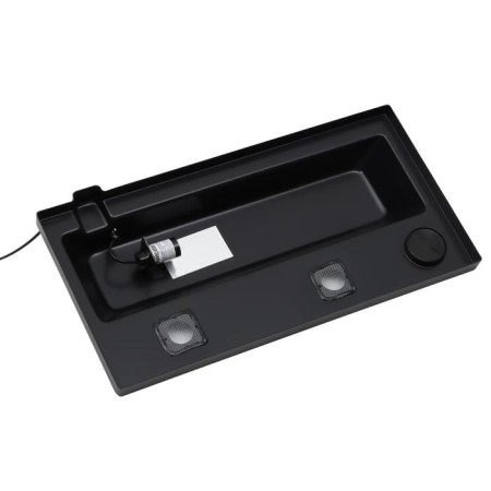 Aquarium is a terrarium with a lid and a bridge, 35 liters, 50 x 25 x 30 cm, black-7