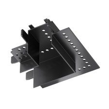 Corner Connector for the built-in track system Technical TRA084CL-12B, 7.8x7.8x3.45 cm, black color is black