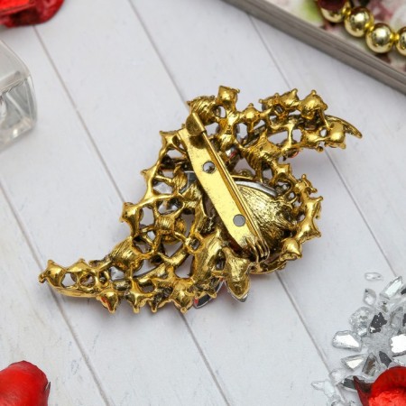 Brooch "Order" for femininity, colored in black gold-2