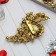 Brooch "Order" for femininity, colored in black gold