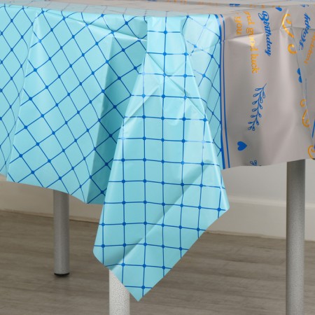 The tablecloth "Square", 137 × 183 cm., Blue color-3