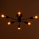 Ceiling chandelier "Orion" 6x60W E27 Color: Black