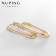 Earrings with rhinestones Xuping Classic pin, white color in gold