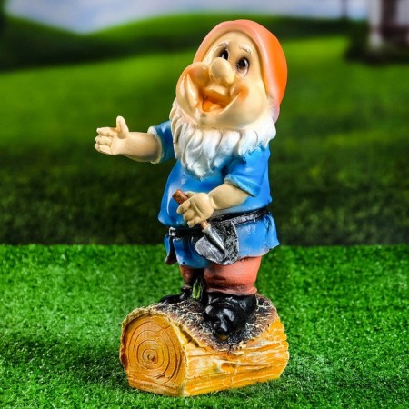 Sadovaya figure "Dwarf with a shovel" Small 15x12x30cm-5