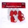 Decorative hearts, set 5 pcs., Size 1 pcs: 5 × 3.5 cm, red-silver color