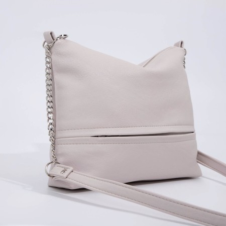 Cross-Bodi Bag on a zipper, beige color-2
