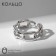 Ring "links" trend, silver color, dimensionless